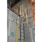 Stainless Steel Ladder With Safety Cage